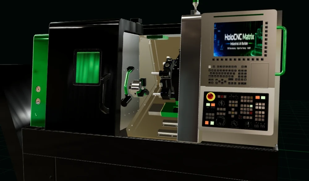 HoloCNC Matrix digital CNC lathe training environment